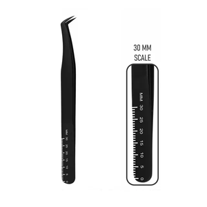 Pince à cils 45 75 degrés mince et droit pour extensions de cils, marque privée, pince à épiler à fixation forte, pointe en fibre, pince à épiler personnalisée - Product Image 3