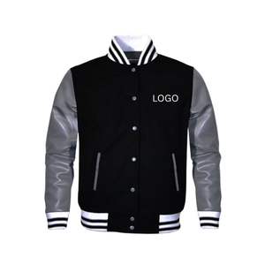 Veste universitaire pour hommes personnalisée corps en laine brodé patchs en chenille col montant hiver coupe-vent chauffé couleur personnalisée - Product Image 1