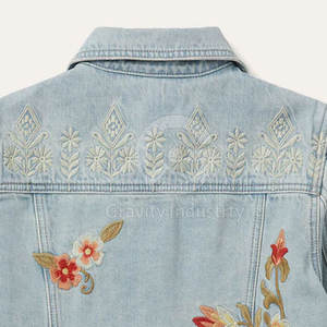 Veste en jean pour homme en coton 100% avec logo personnalisé en gros, respirante, pour une utilisation en extérieur, de haute qualité - Product Image 6