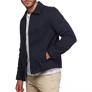 Autumn <b>Winter</b> Men's Casual Outdoor Sports Jacket Loose Fit Stand Collar Canvas Fabric Business Casual Jacket - Product Image 5
