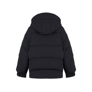 Chaqueta Acolchada de Poliéster con Burbujas, Talla Grande, Invierno, Negra, Personalizada, Unisex, Cuello Alto, Brillante, Impermeable, Ecológica, con Estampado - Product Image 2