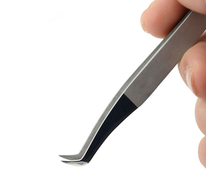 Pinzas de pestañas de volumen profesional, instrumento de belleza de acero inoxidable para extensión de pestañas personalizable con etiqueta privada - Product Image 4