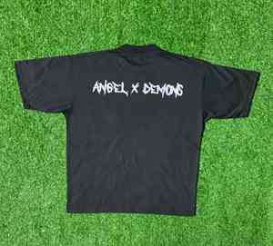 เสื้อยืดสตรีทแฟชั่นผ้าคอตตอนทรงโอเวอร์ไซส์ออกแบบได้ตามที่ต้องการน้ำหนักมาก - Product Image 4