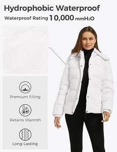 Chaqueta Acolchada Impermeable y Cortavientos para Hombre, con Cuello Mao, Cierre de Cremallera, Forro Polar Cálido, Grosor Estándar, para Otoño e Invierno - Product Image 2