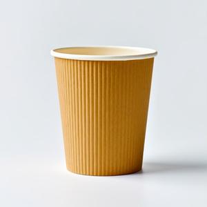 Vaso de papel ondulado de pared triple desechable de color negro blanco Kraft ampliamente vendido de 16oz disponible a granel con diseño personalizado - Product Image 1