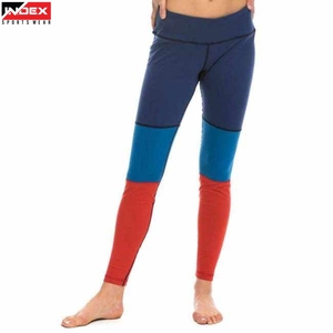 Index High Waist Full Length <b>Yoga</b> Leggings Color Blocking Contrast Stitch Four-Way Stretch Spandex Polyester <b>Pants</b> - Product Image 1