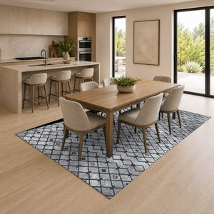 <b>RUGS</b> DEPOT LXDP-0873 Wholesale Charcoal Grey Designer Pattern Digital Printed Machine Washable Chenille Area <b>Rug</b> <b>Non</b> <b>Slip</b> - Product Image 4
