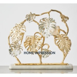 Branche en métal coulé en laiton bougeoir et support Table classique Restaurant Resorts fêtes d'anniversaire bougeoir décoratif - Product Image 4