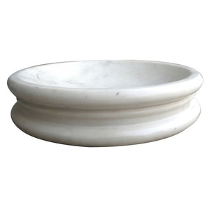 Bol en marbre blanc artisanal, finition polie, bol décoratif pour fruits, collations et centre de table pour la maison, prix de gros - Product Image 4