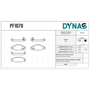 Pastiglie freno anteriori impostate per Toyota per Yaris I (P1) per Yaris Verso (P2) - Product Image 1