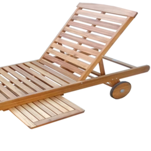 เตียงอาบแดดไม้อะคาเซียเฟอร์นิเจอร์ลานกลางแจ้งที่สะดวกสบายทันสมัย - Product Image 1