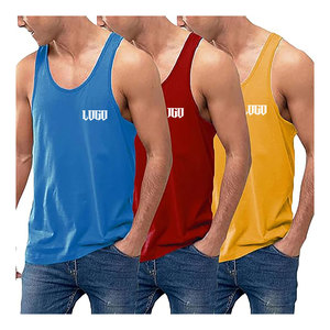 Débardeur de gymnastique sans manches en coton pour hommes - Product Image 2