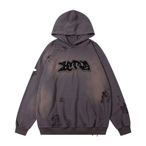 Sudaderas Ligeras para Hombre con Efecto Desgastado, Básicas, de Mezcla de Algodón, Precio al por Mayor, Calidad Premium, Sudaderas con Efecto Desgastado en Venta - Product Image 1