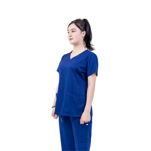 Venta al por mayor de alta calidad a la moda suave elástico elegante enfermería batas médicas uniformes de hospital con estilo conjuntos de uniformes - Product Image 1