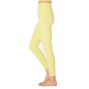 Pantalon de yoga personnalisé à taille haute, doux, extensible et anti-roulis, avec poche arrière, leggings à motif solide pour le contrôle du ventre, grande taille - Product Image 3