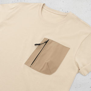 Camiseta de Verano 2025 Personalizable para Hombre, 100% Algodón, Transpirable, con Bolsillo, para Fitness, Nueva, Ecológica, Tejida - Product Image 6