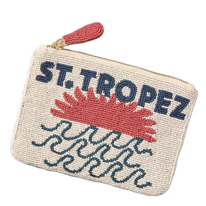 Fancy Top Luxury ST TROPEZ Bolso para monedas bordado con cuentas hecho a mano Moda Elegante Hermoso nuevo diseño de la India - Product Image 1
