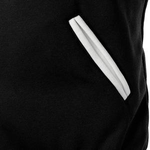 OEM personalizado lienzo Stand Collar Varsity chaqueta al por mayor en blanco de la Universidad de los hombres suéter chaqueta - Product Image 5