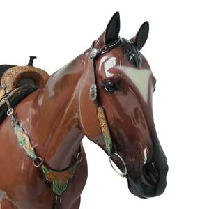 Cabestro de Cuero Vacuno Genuino con Pechera y Riendas, Cabestro para Carreras de Caballos, Conjunto de Equipo Personalizado a Precio de Venta al por Mayor - Product Image 5