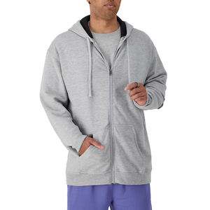2024 dernière conception qualité professionnelle manches complètes sweats à capuche thermiques pour hommes OEM ODM 100% coton meilleure qualité fermeture éclair hiver - Product Image 1