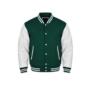 Vestes de baseball en cuir de vachette guanine sur mesure par le fabricant, broderie lourde en laine, vêtements de rue, vestes universitaires - Product Image 1