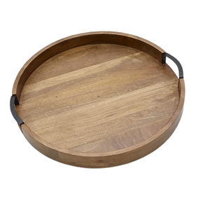 Bandeja de servicio de madera de forma personalizada de estilo nórdico de forma rectangular con asa para hotel y cafetería en casa que sirve comida deliciosa - Product Image 6