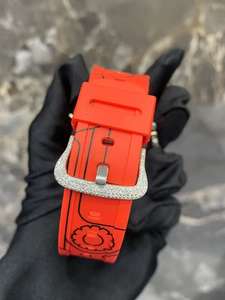 Montre-bracelet analogique tendance en acier inoxydable avec bracelet, incrustée de diamants Moissanite, étanche, idéale pour toutes les occasions, cadeau pour homme - Product Image 2