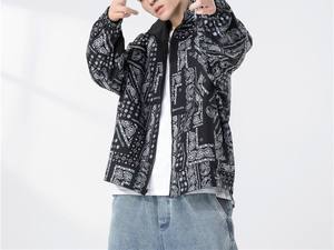 เสื้อแจ็กเก็ตผู้ชายแขนยาวเสื้อโค้ทคอตั้งเสื้อแจ็คเก็ตแบบซับลิเมชันสำหรับฤดูใบไม้ร่วง - Product Image 2