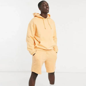 2025 Customizable Unisex Vintage Streetwear <b>Men's</b> Hoodie <b>Shorts</b> Sets Logo Plus Size % Cotton <b>Knee</b> Customizable French Terry Size - Product Image 2