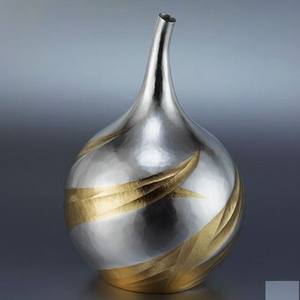 Florero de Metal de Lujo al por Mayor para Decoración del Hogar, Florero de Metal Plateado, Florero Hecho a Mano - Product Image 5