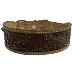 Collar de perro de cuero NDM de lujo, patrón sólido elegante y cómodo con función acolchada, proveedor indio ajustable para perros pequeños - Product Image 1