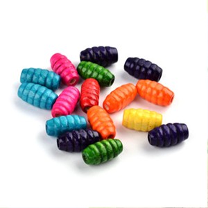 ลูกปัดไม้บีชธรรมชาติลูกปัดไม้สีสี่เหลี่ยมที่มีรูปร่างและขนาดทำด้วยมือสินค้าอินเดีย - Product Image 5