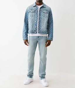 Chaqueta de Invierno de Mezclilla Vintage con Cuello Alto, Logotipo Frontal, Diseño Reversible, Forro de Felpa, Servicio Personalizado OEM/ODM para Hombre - Product Image 4