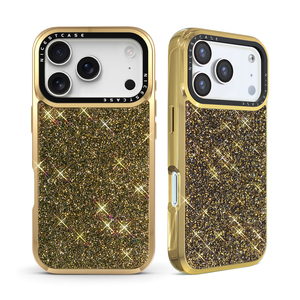 Aikusu <span class=keywords><strong>Gold</strong></span> Custom Rhinestone Fabric Crystal Elegance Phone Case para <span class=keywords><strong>iPhone</strong></span> 17 16 15 14 <span class=keywords><strong>13</strong></span> Air Plus <span class=keywords><strong>Pro</strong></span> <span class=keywords><strong>Max</strong></span> - Product Image 1