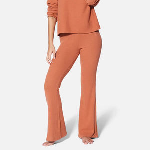 Pantalones de Invierno para Mujer, Corte Regular, Estilo Plano y Acampanado, Tela de Felpa, Detalle de Encaje, Impermeables, Transpirables, Cintura Elástica Alta - Product Image 5