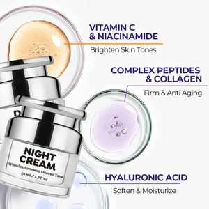 Marque privée Produits de soins de la peau blanchissants Herbes anti-âge crème de nuit blanchissante pour visage pour peau grasse - Product Image 3