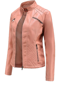 Women Stylish Leather <b>Jacket</b> Different Colors Available in Best Price Leather Women <b>Jacket</b> - Product Image 3