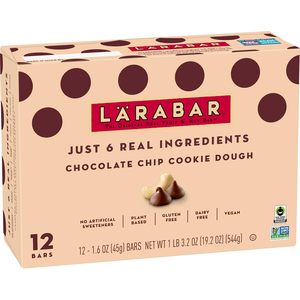 Larabar Chocolate Chip Cookie Dough, Fruit and Nut <b>Bars</b>, Gluten Free and Vegan, 19.2 oz, 12 Ct - Product Image 1