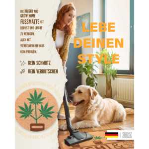 Tapis de porte personnalisable en polyester et PVC Hi(gh) & Grow, imprimé Stoner, pour extérieur et cuisine, décoration intérieure - Product Image 5