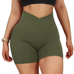 Pantalones Cortos de Yoga para Mujer, Mallas de Levantamiento de Glúteos, Pantalones de Chándal de Yoga y Bolsillos de Entrenamiento de Gimnasio, Pantalones Cortos de Talla Grande - Product Image 1