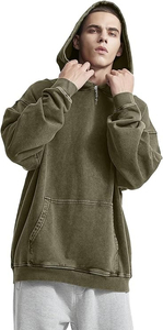 Sweat à capuche de luxe surdimensionné lavé à l'acide, chaud, durable et confortable, idéal pour les commandes en gros Fabricant OEM et fournisseur B2B - Product Image 4