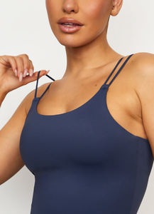 Nouveaux ensembles de Yoga Fitness femmes dos nu Gym rembourré deux pièces entraînement entraînement Slim Fit Gym Fitness sans manches pour les femmes ensembles de Yoga - Product Image 4