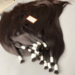 Usine en gros 100% brut non transformé vietnamien Double dessiné extensions de cheveux humains couleur noire naturelle Style droit en vrac - Product Image 4