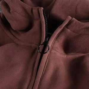 Sudadera con capucha unisex con media cremallera y logotipo personalizado, sudadera de manga larga a prueba de viento para correr y trotar en invierno, jersey con logotipo bordado - Product Image 5