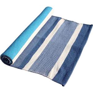 Tapis de yoga en coton biologique naturel 100% fait à la main pour un yoga, un pilates, une remise en forme et une méditation durables - Product Image 3