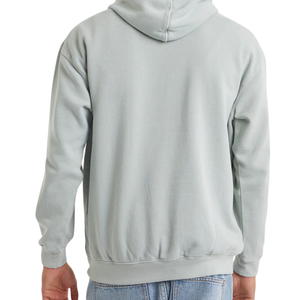 Sudadera con capucha gris claro Lisa para hombre, Jersey polar de gran tamaño, ropa de calle con logotipo personalizado, algodón grueso, cálido, informal, de invierno, OEM ODM - Product Image 4