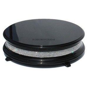 Acabado de color plateado de alta exigencia, metal resistente pulido brillante y espejo hecho, soporte de pastel de decoración de boda de 2 niveles - Product Image 3