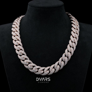 Cadena Cubana de Moissanita VVS de 12 mm, Chapada en Oro de 18K, Corte Brillante, Lujosa, para Bodas, Fiestas, Estilo Hip Hop, Miami - Product Image 1