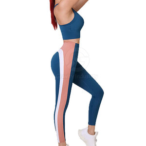 Nouvel ensemble de yoga 2 pièces pour femme, design personnalisé avec logo sur le devant, léger, respirant, taille haute élastique, écologique - Product Image 4