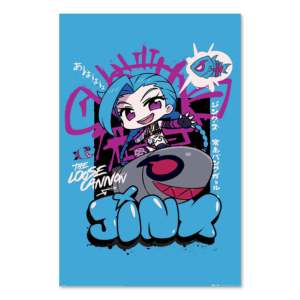 Affiche d'anime Chibi Jinx de League of Legends, 61x91,5 cm, art mural de jeu, Plakat - Product Image 1